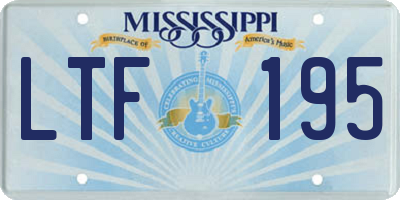 MS license plate LTF195