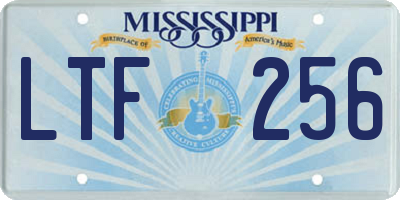 MS license plate LTF256