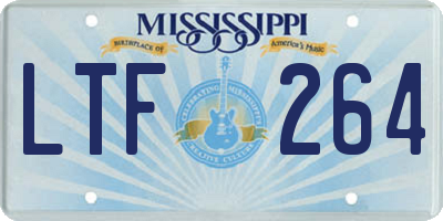 MS license plate LTF264