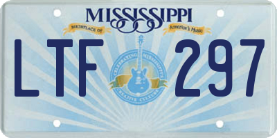 MS license plate LTF297