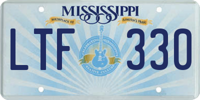 MS license plate LTF330