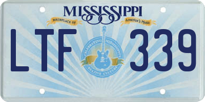 MS license plate LTF339