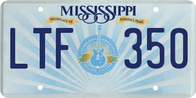 MS license plate LTF350