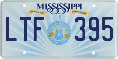 MS license plate LTF395
