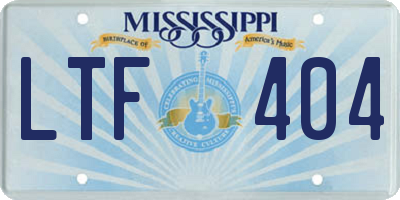 MS license plate LTF404
