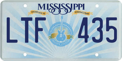 MS license plate LTF435
