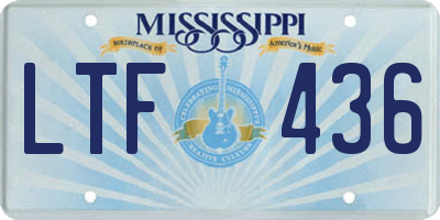 MS license plate LTF436