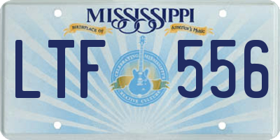 MS license plate LTF556