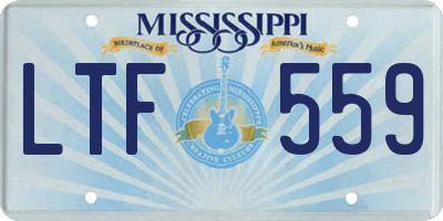 MS license plate LTF559