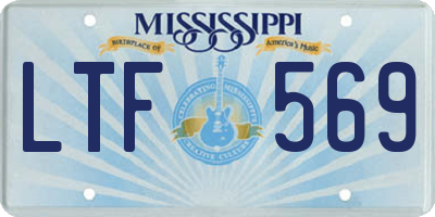 MS license plate LTF569