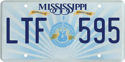 MS license plate LTF595