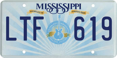 MS license plate LTF619