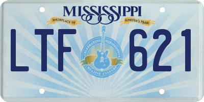 MS license plate LTF621
