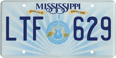 MS license plate LTF629