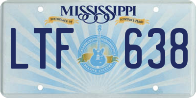 MS license plate LTF638