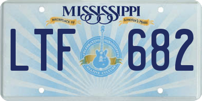 MS license plate LTF682