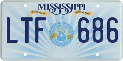 MS license plate LTF686