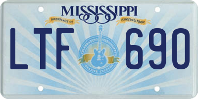 MS license plate LTF690