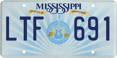 MS license plate LTF691