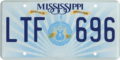 MS license plate LTF696
