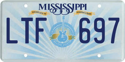 MS license plate LTF697