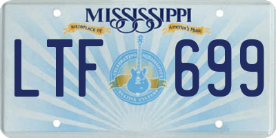 MS license plate LTF699