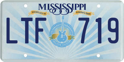 MS license plate LTF719
