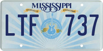MS license plate LTF737