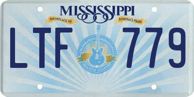MS license plate LTF779