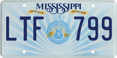MS license plate LTF799