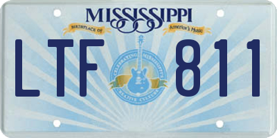 MS license plate LTF811