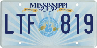 MS license plate LTF819