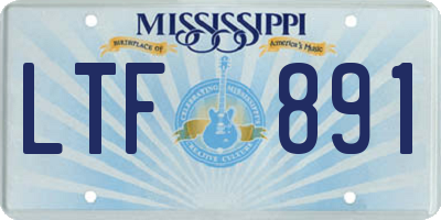 MS license plate LTF891
