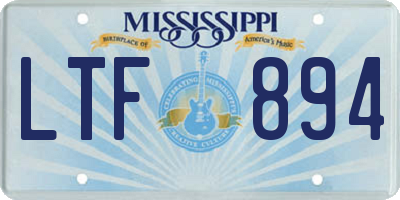 MS license plate LTF894