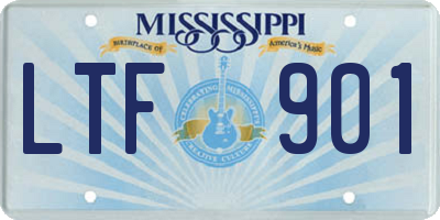 MS license plate LTF901