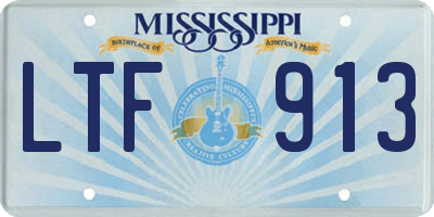 MS license plate LTF913
