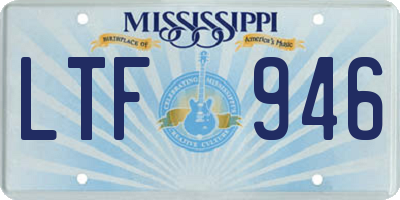 MS license plate LTF946