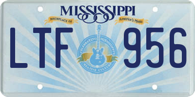 MS license plate LTF956
