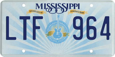MS license plate LTF964