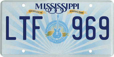 MS license plate LTF969
