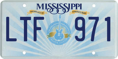 MS license plate LTF971
