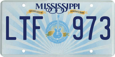 MS license plate LTF973