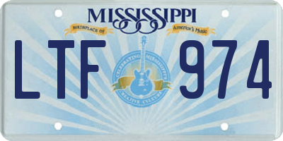 MS license plate LTF974