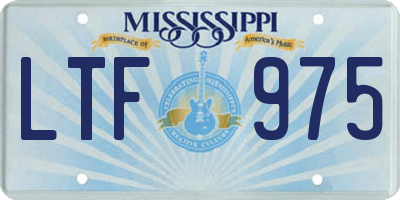 MS license plate LTF975