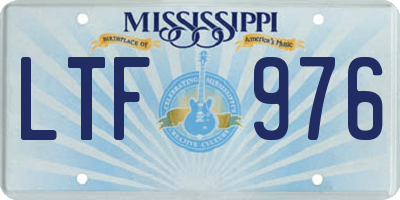 MS license plate LTF976