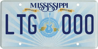 MS license plate LTG000
