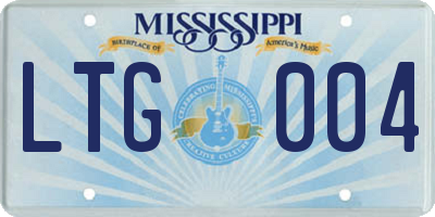 MS license plate LTG004