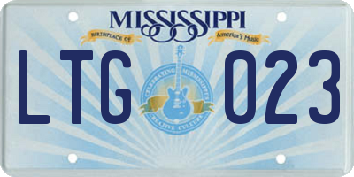 MS license plate LTG023