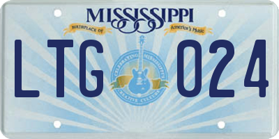 MS license plate LTG024