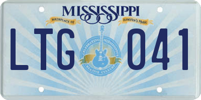 MS license plate LTG041